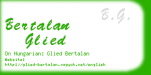 bertalan glied business card